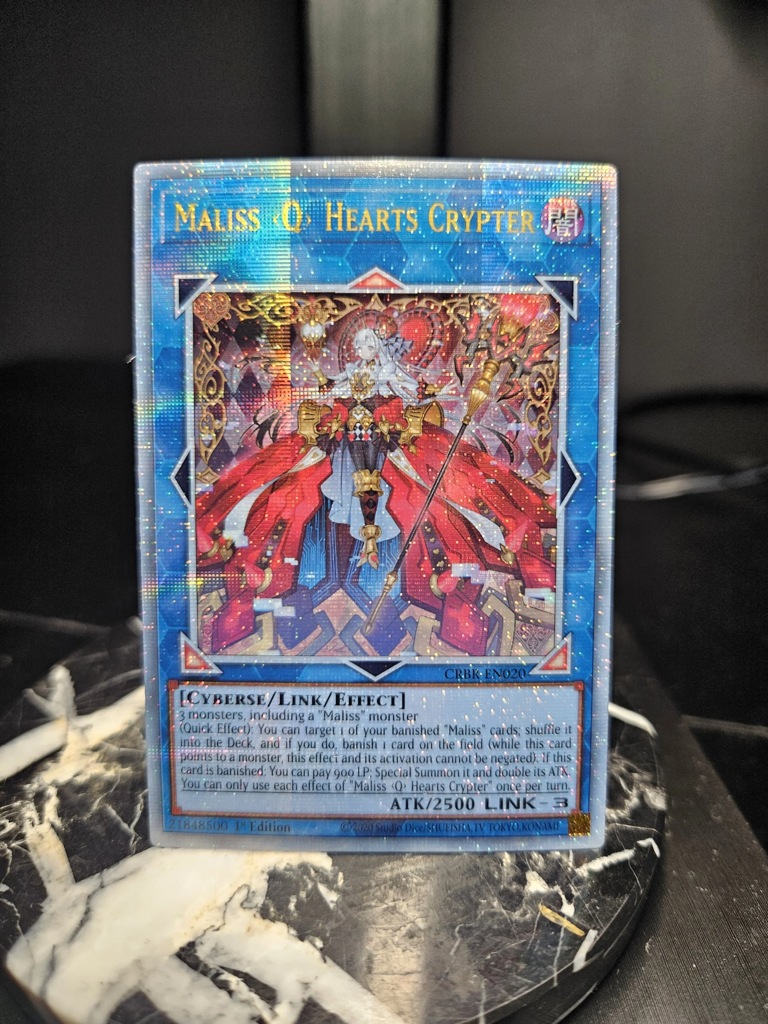 遊戯王 CRBR-EN020 Ｍ∀ＬＩＣＥ＜Ｑ＞ＨＥＡＲＴＳ ＯＦ ＣＲＹＰＴＥＲ Maliss Q Hearts Crypter (英語版 1st Edition コレクターズレア) Crossover Breakers YuGiOh Malliss「Q」Hearts of Crypter Ultra 1st Crossover